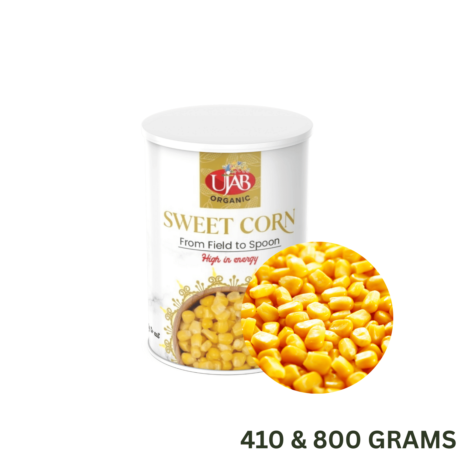 UJAB Organic Sweet Corn Tin 410gm