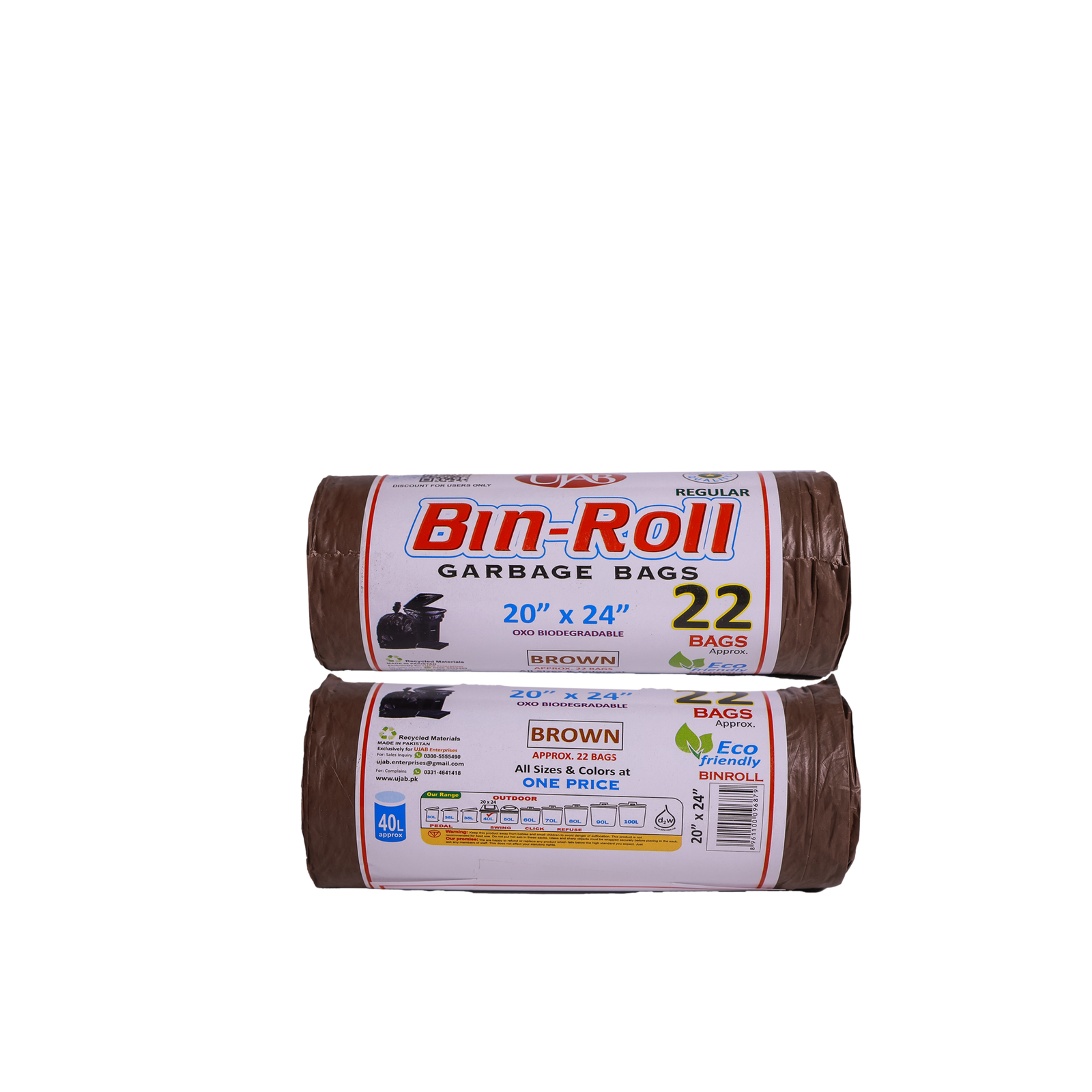 UJAB Bin Roll 22 Brown 20×24-40 Ltr