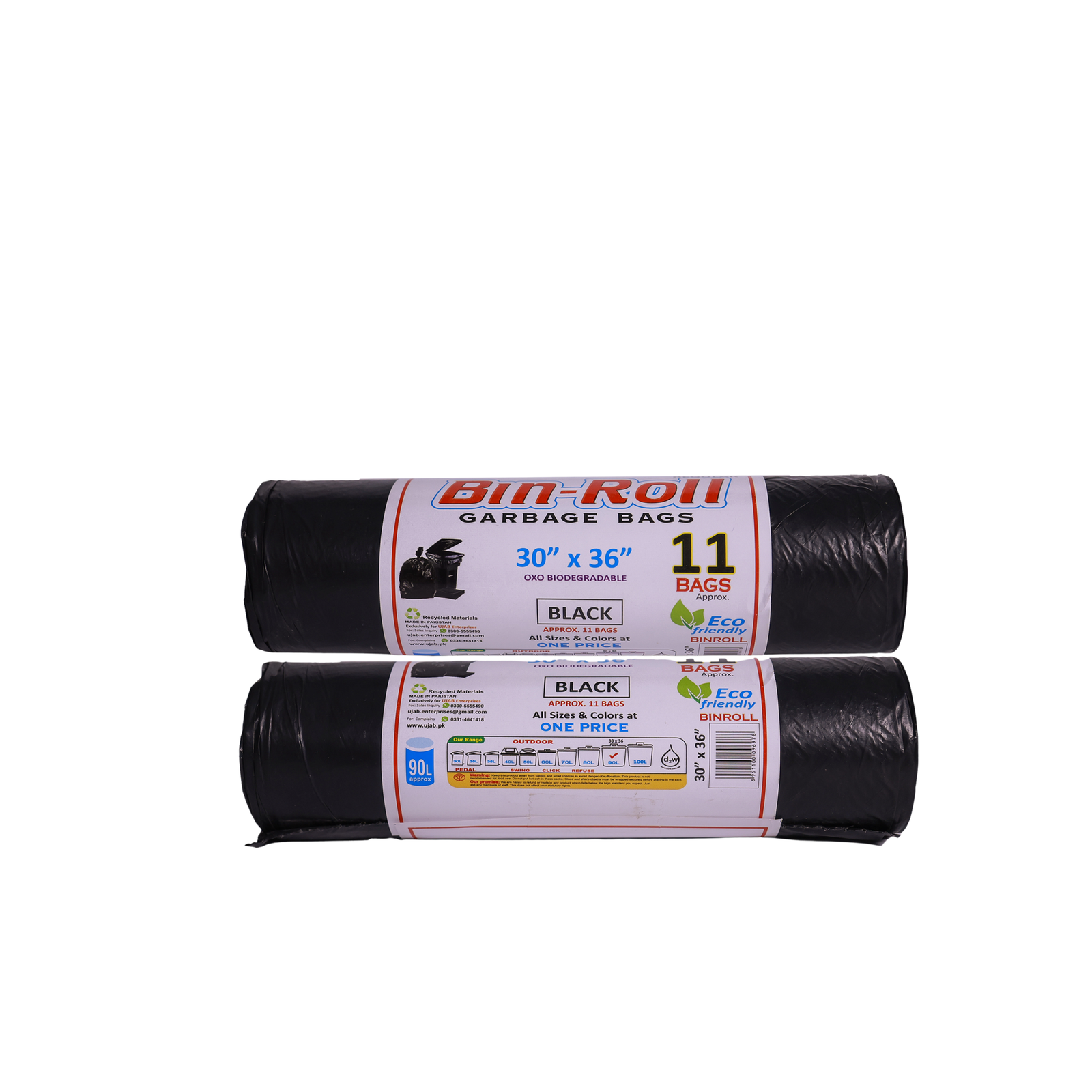 UJAB Bin Roll 11 Black 28×38-90 Ltr