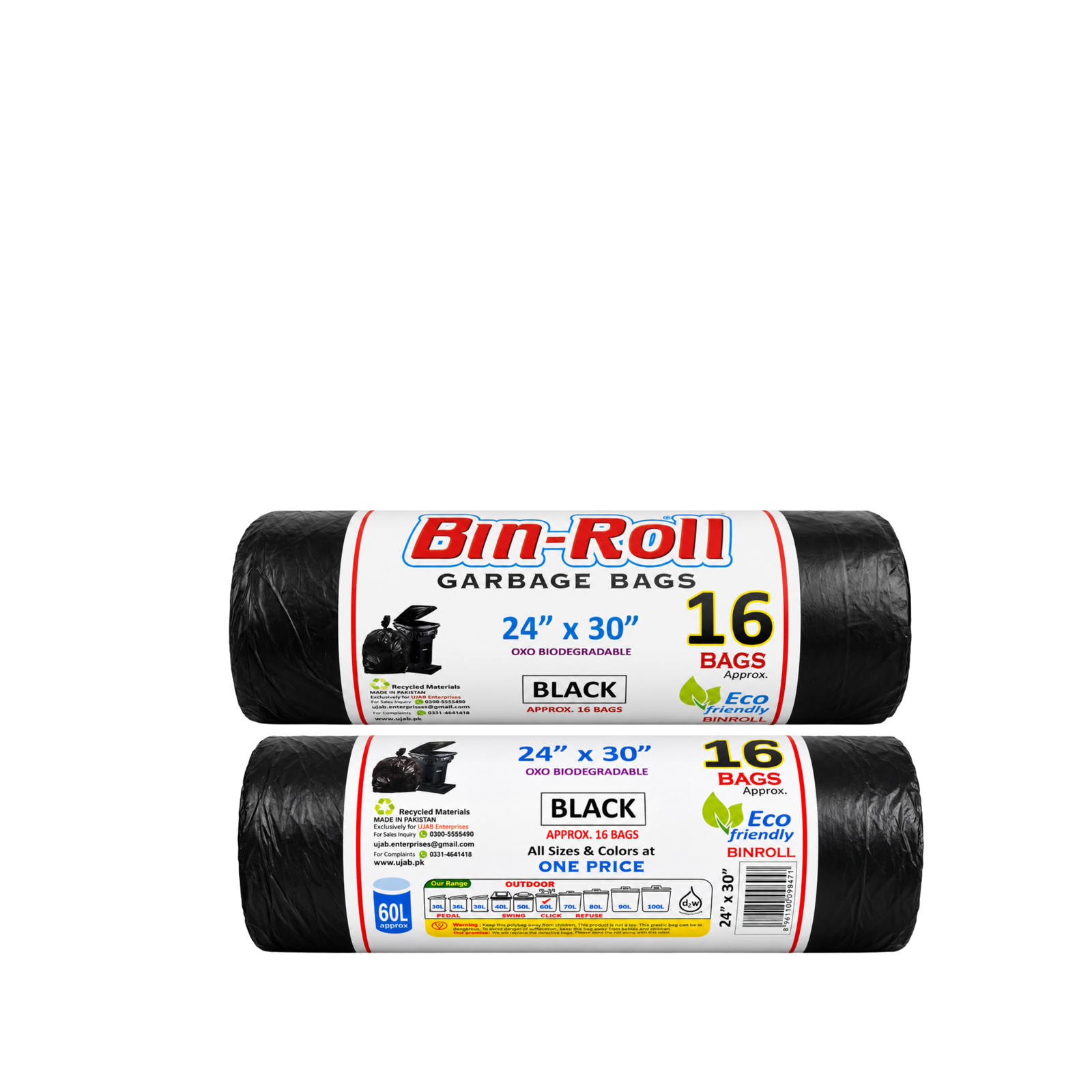 UJAB Bin Roll 16 Green 24×30-60 Ltr