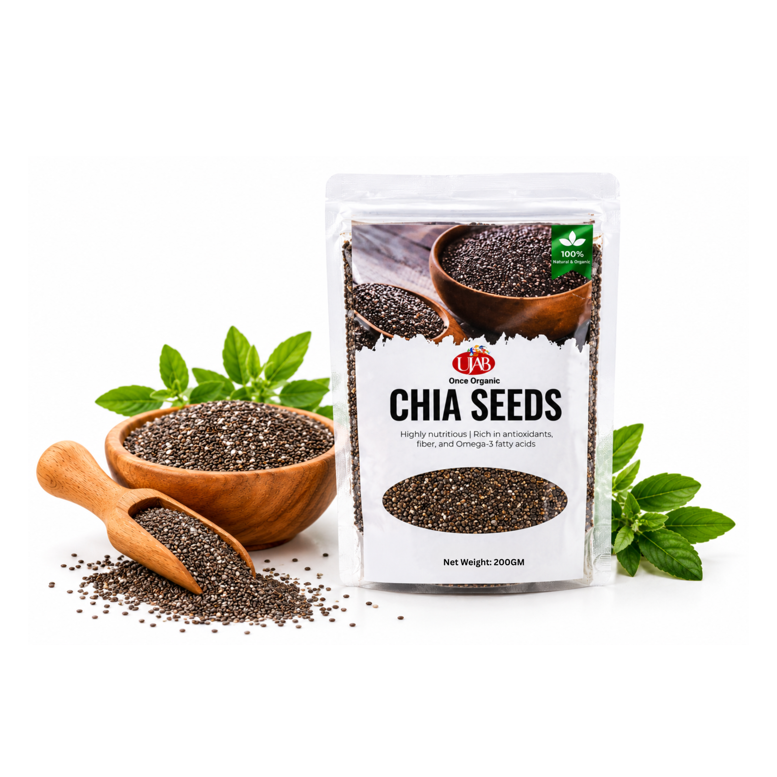 UJAB Once Organic Chia seeds 200gm