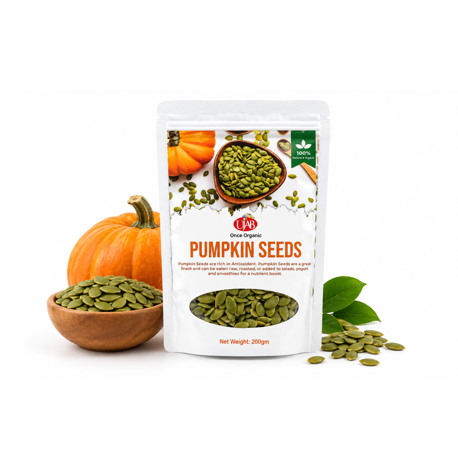 UJAB Once Organic Pumpkin Seeds 200gm
