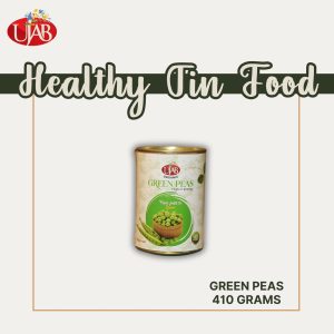 UJAB Organic Tinfood Green Peas 410gm