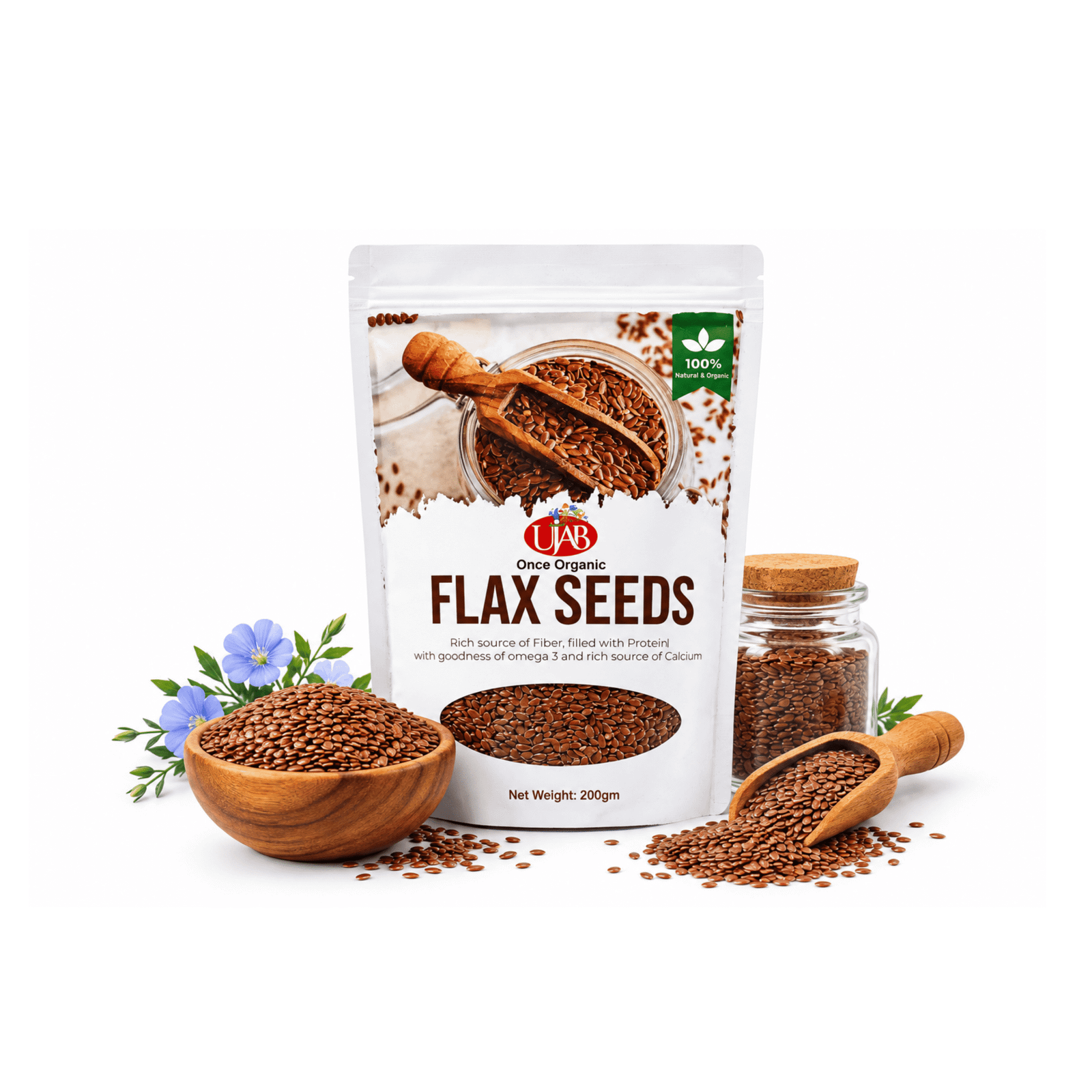 UJAB Once Organic Flax seed 200gm