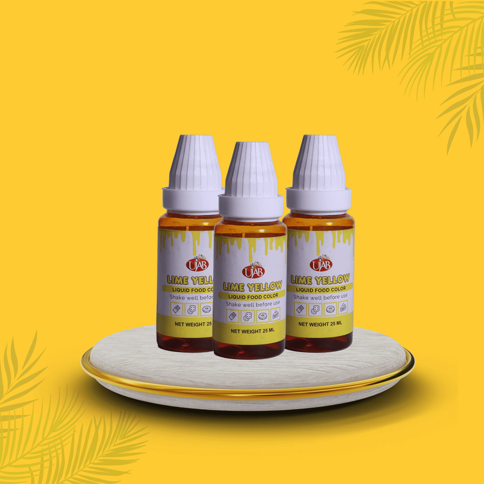 Ujab Liquid Lime Yellow Food color 25ml